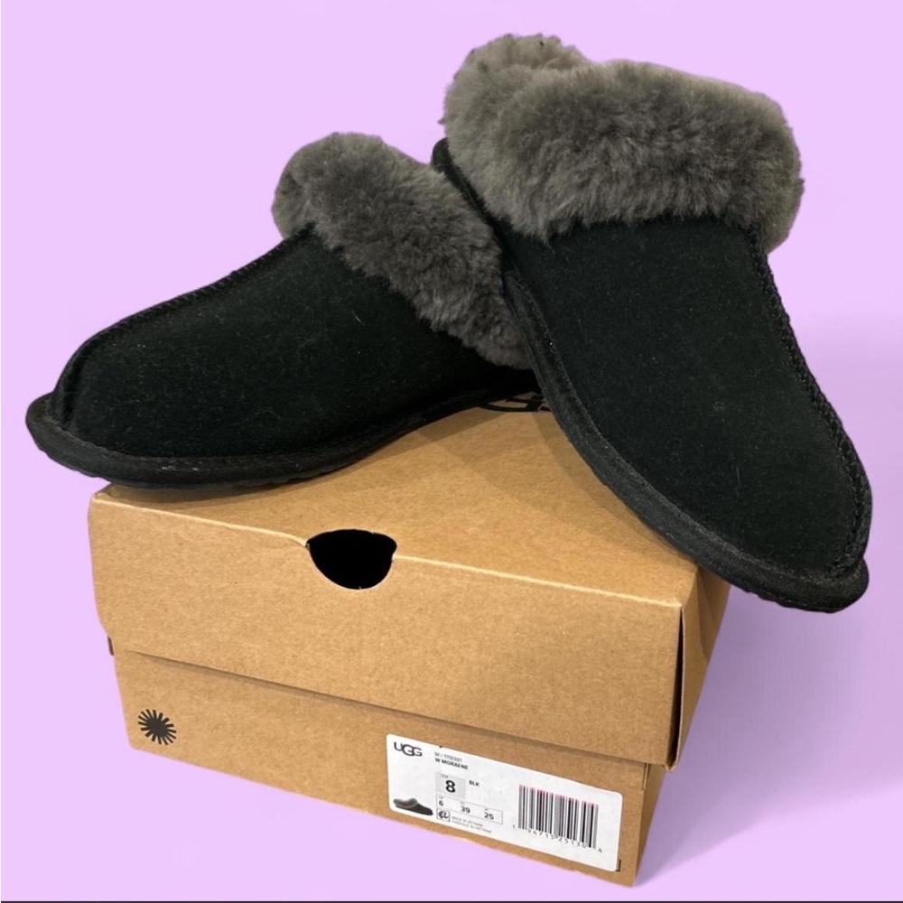 UGG Women's Black and Gray Moraene slippers